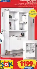 DOĞTAŞ RUUM STORE VEGA KAPAKLI KİTAPLIK OPAK BEYAZ